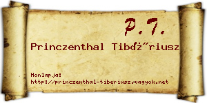 Princzenthal Tibériusz névjegykártya